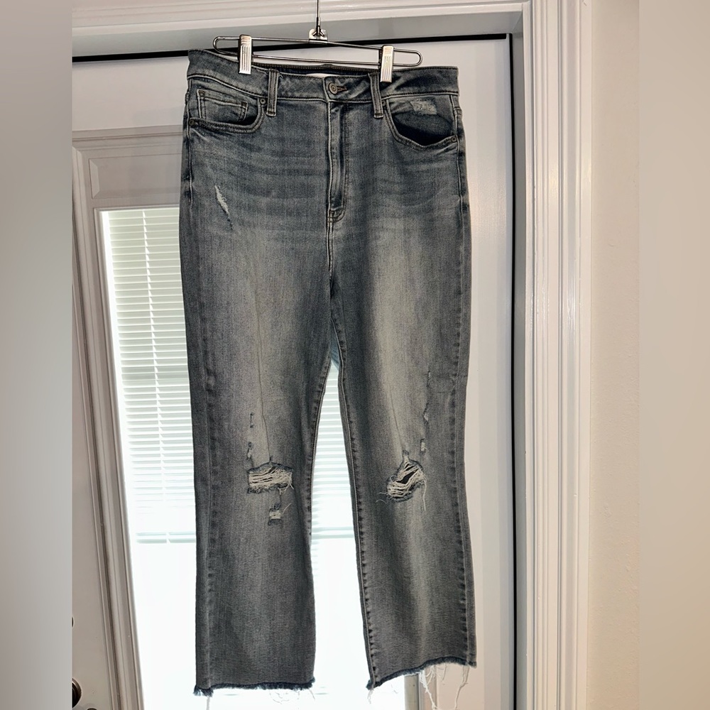 Ally ultra high rise straight crop jeans